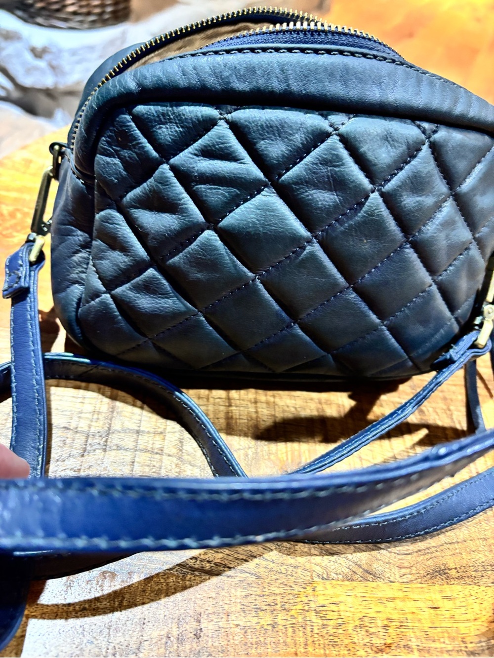Quilted Navy HOBO Crossbody purse